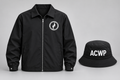 Black ACWP bucket hat and zip-front jacket; sold separately